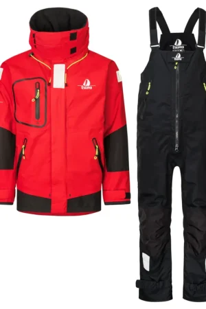 Prezzo Ridotto DEAL: 12skipper Magellan Offshore Set Unisex - Giacca rosso S, pantaloni neri XS